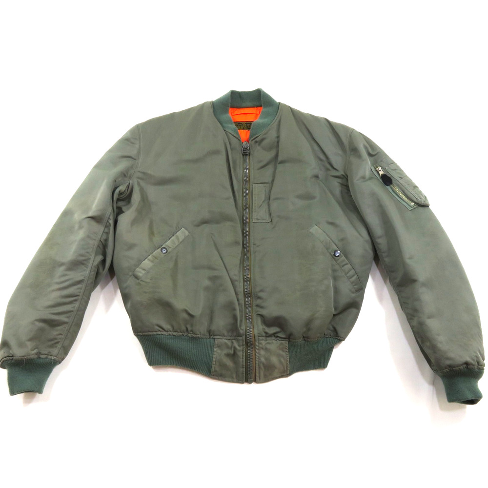 Peavy Heavy? Aircrew Jacket Sz 40 MA-1 Style Green Vintage